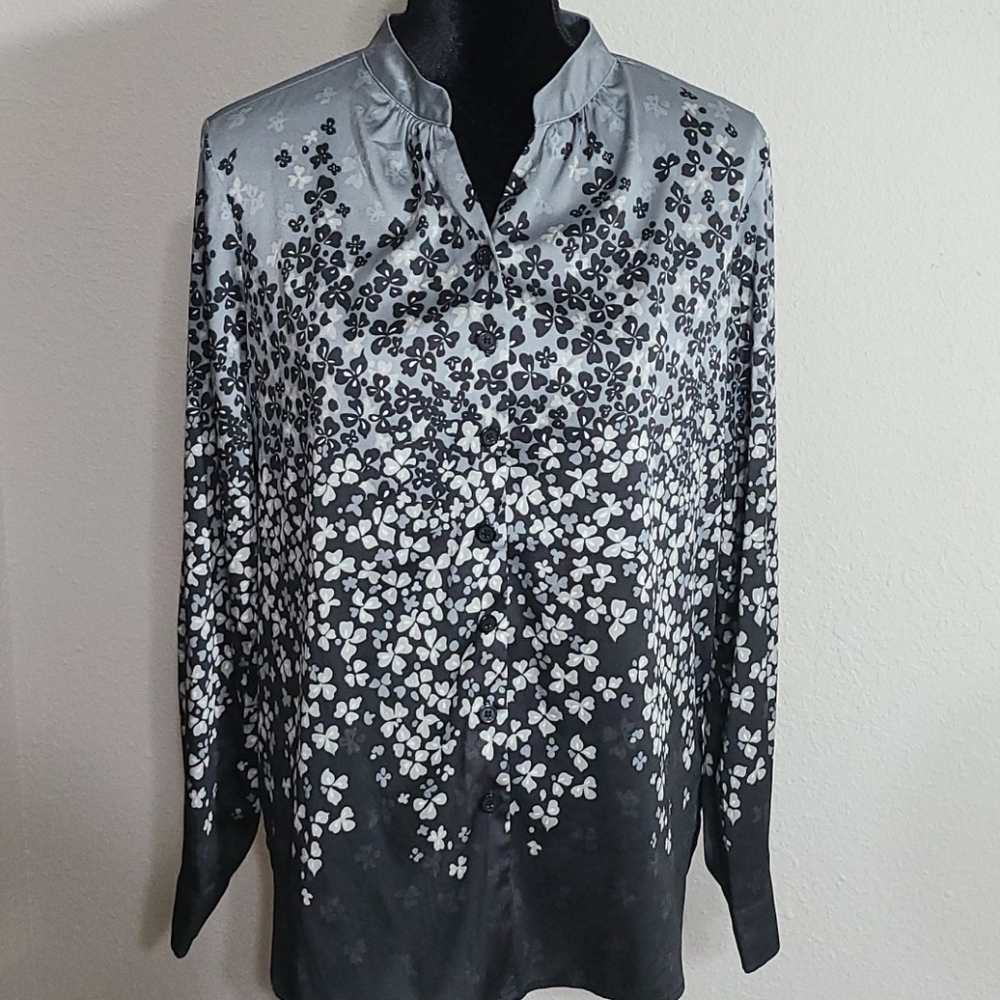 Bob Mackie wearable art button down top
